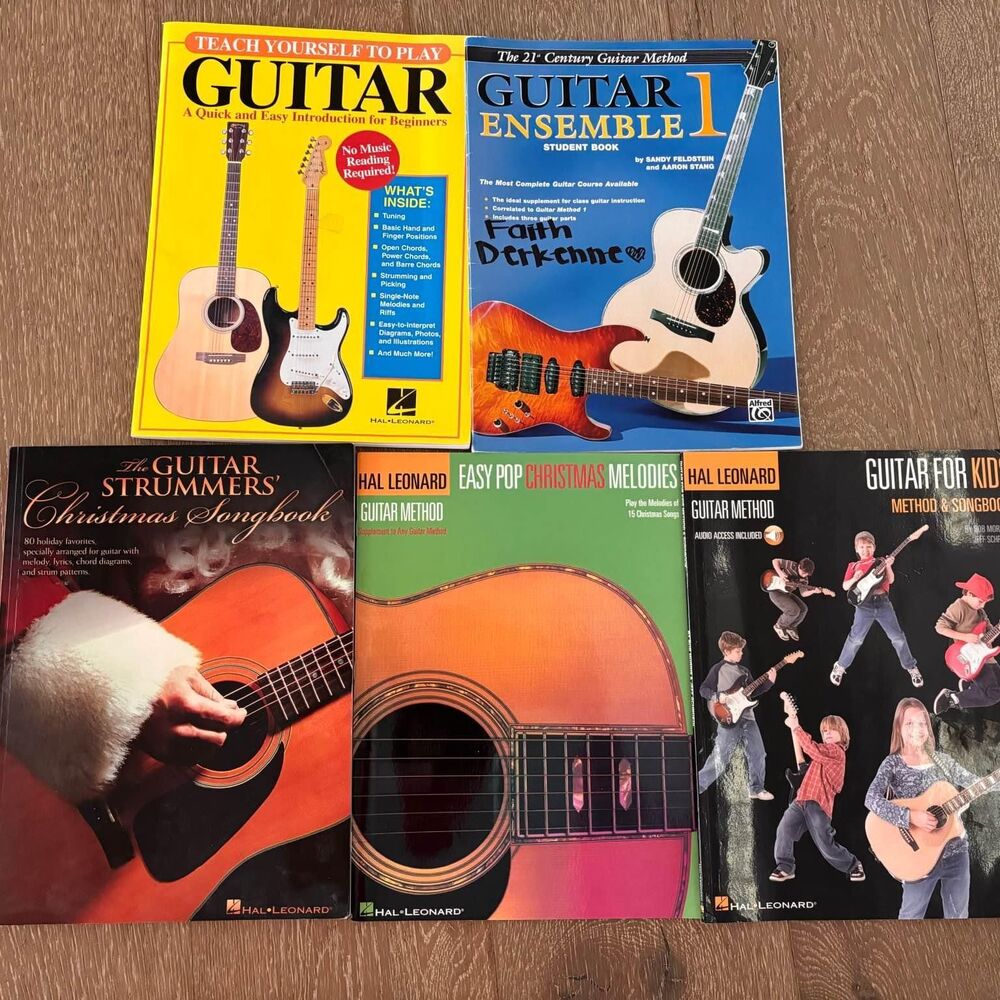 Lot of 5 Learning Guitar Lesson Books Hal Leonard Beginner Guitar For Kids
